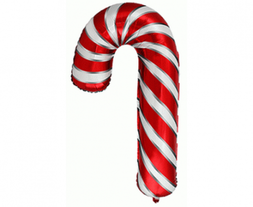 Воздушный шарик из фольги XMas Lollipop, бело-красный, FX, 24 "