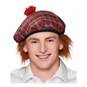 Red Scottish hat with ginger hair