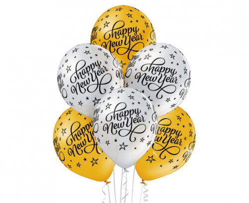 Balony D11 Happy New Year 1C5S, 6 szt. Balony D11 Happy New Year 1C5S, 6 szt.