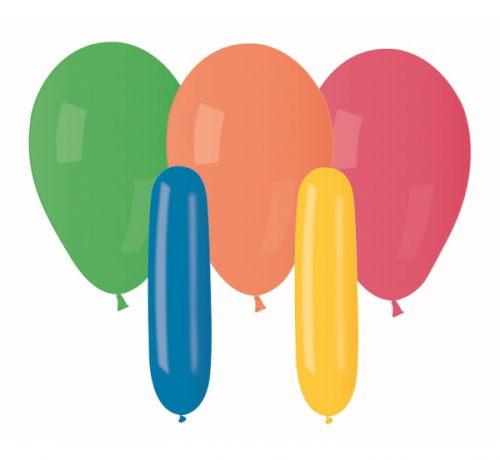 Balons Premium, daudzkrāsains, jaukts dizains, 20 gab