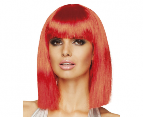 Dance Wig, neon red, long bob Dance Wig, neon red, long bob
