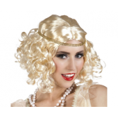 Wig with headband Flapper Retro, blond