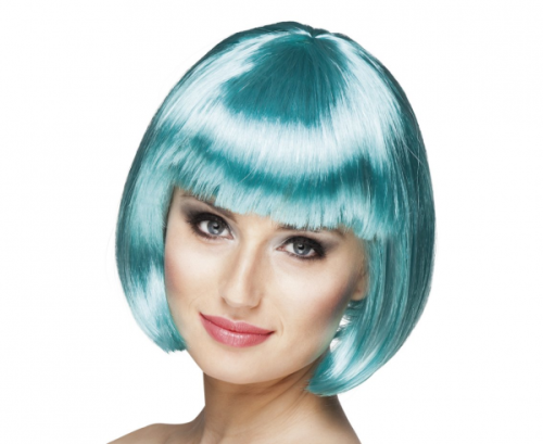 Cabaret Wig, turquoise