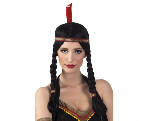 Annea Wig with headband, black plaits