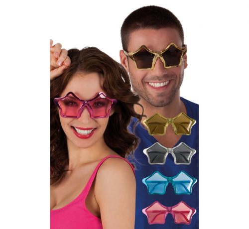 Glasses Stars, multicolours 1 pcs. Glasses Stars, multicolours 1 pcs.