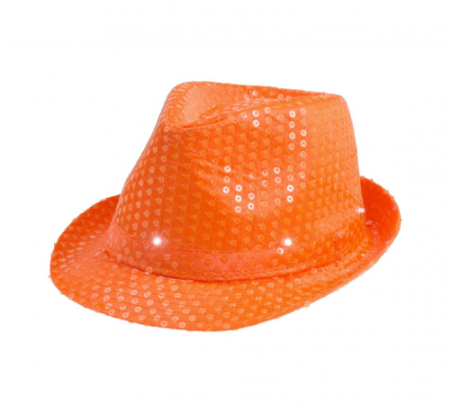 Flashing neon hat, orange