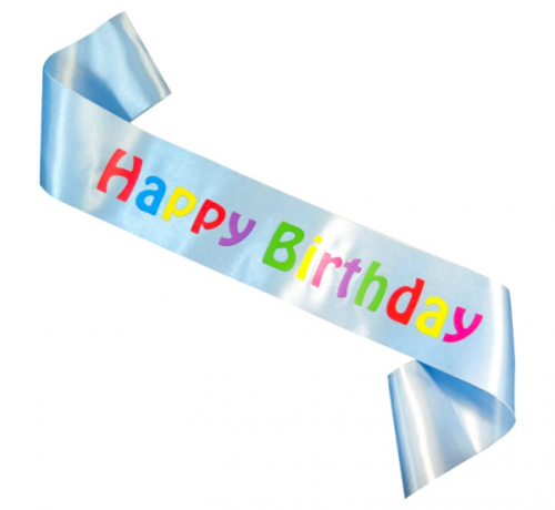 "Happy Birthday" vērtne, gaiši debeszila "Happy Birthday" vērtne, gaiši debeszila