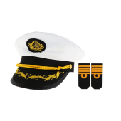 Sailor hat with epaulettes, size L