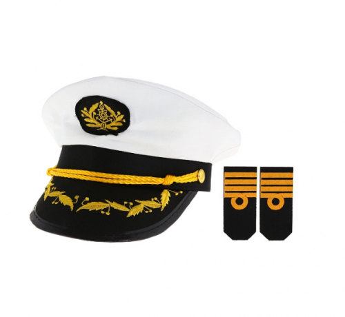 Sailor hat with epaulettes, size L