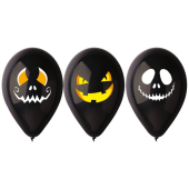 Balloon Premium Halloween faces, 12