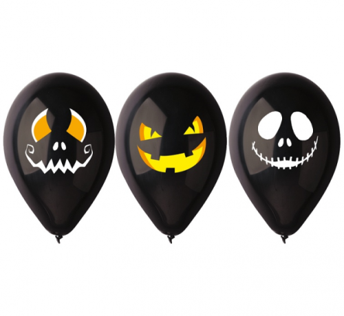 Balloon Premium Halloween faces, 12 Balloon Premium Halloween faces, 12