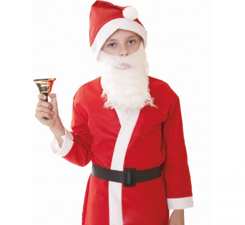 Santa costume (coat, hat, beard, belt), size: 120/130 Santa costume (coat, hat, beard, belt), size: 120/130