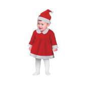 Small girl Santa outfit (hat, dress), 6-12 months