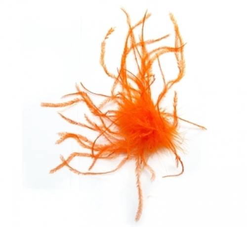 Feather pin, orange, 10 pcs.