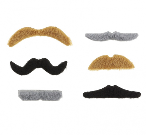 Moustache set, 6 pieces