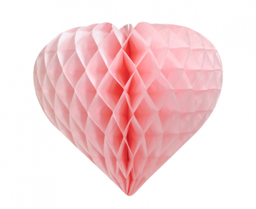 B&G Heart paper decoration, light pink, 26 cm