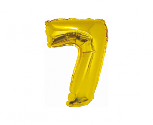 Folija balons &quot;Cipars 7&quot; , zelts, 35 cm