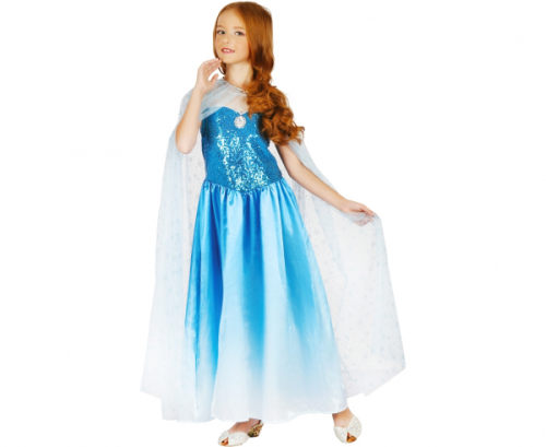 Costume for children  blue beauty  (dress, cape), size 120/130
