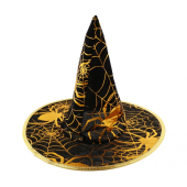 Witch hat with a golden spiderweb, size S