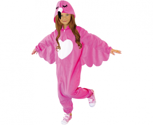 Costume for children Flamingo (jumpsuit with hood), size 120/130