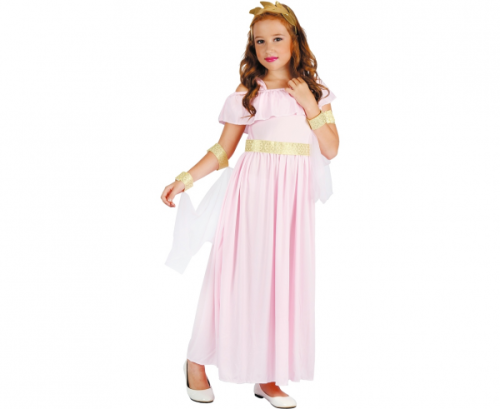 Costume for children  greek princess (Headband, dress, belt, hand covers), size 130/140