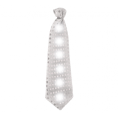 Led sequin tie, silver