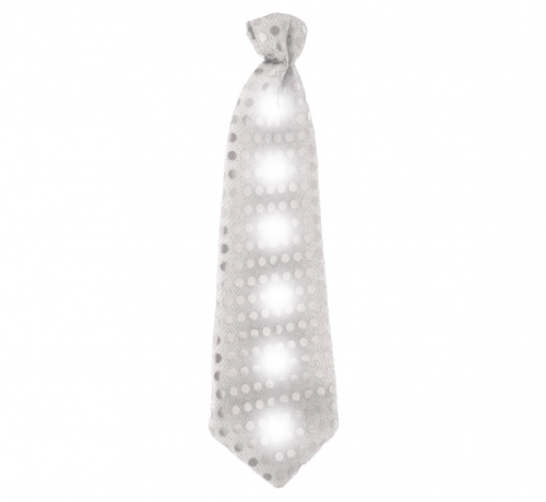 Led sequin tie, silver Led sequin tie, silver