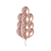 Beauty&amp;Charm baloni, rozā-zelta metālisks 12" / 10 gab.
