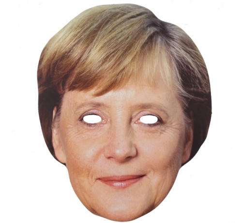Paper mask Angela Merkel