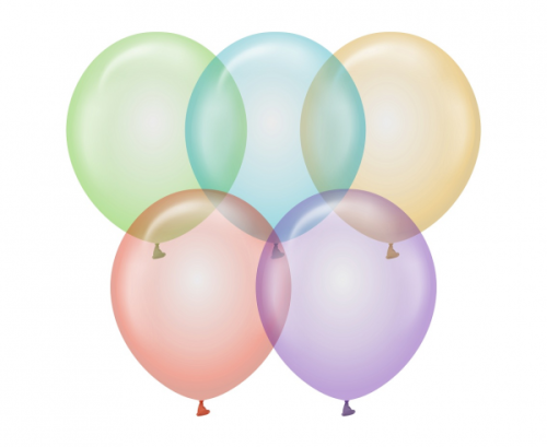 Beauty&Charm balloons, crystal colours assorted 12