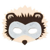Felt mask hedgehog, size 19 x 15.5 cm