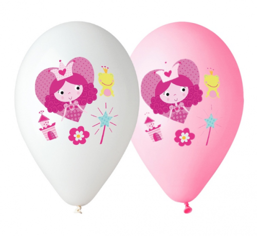 Baloni Premium "Princese" , nad. Krāsains, 12" / 5 gab Baloni Premium "Princese" , nad. Krāsains, 12" / 5 gab