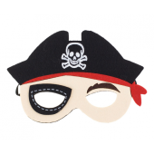 Felt mask Pirate, size 19.5 x 13 cm