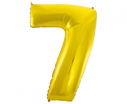 Folija balons B&C cipars 7, zelts, 92 cm Folija balons B&C cipars 7, zelts, 92 cm