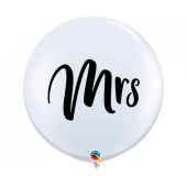 Balloon folic 36 inches QL CiR white 