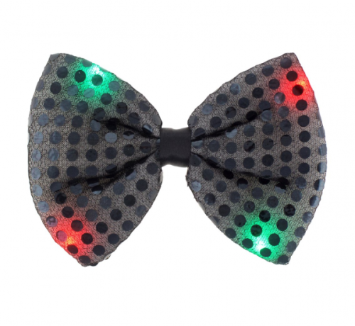 Sequin light up bow-tie, black Sequin light up bow-tie, black