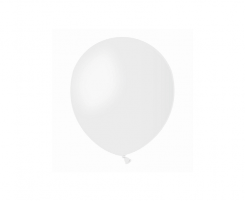 Balloon A50 pastel 5 - white, 100 pieces