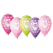 Premium Balloons Owl, with overprint, 1 colour, 12