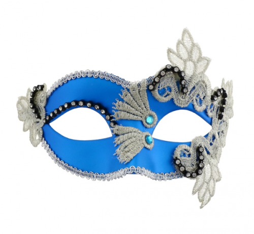 Patterned mask, blue