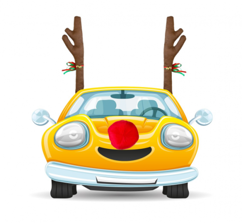 Car deco, antler and nose Car deco, antler and nose
