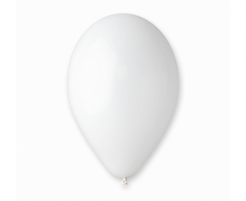 Balloon G110 pastel 12, white, 100 pieces
