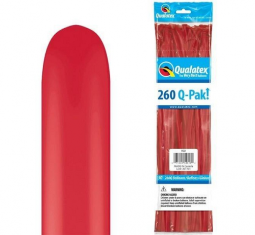 Modelling balloon QL, latex 260, red / 50 pcs. Modelling balloon QL, latex 260, red / 50 pcs.