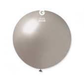 Balloon GM30 Sphere shape 0.80m, silver metallic