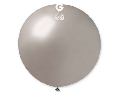 Balloon GM30 Sphere shape 0.80m, silver metallic Balloon GM30 Sphere shape 0.80m, silver metallic