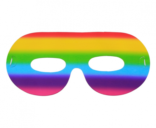 Eye mask Rainbow, metallic, 6 pcs