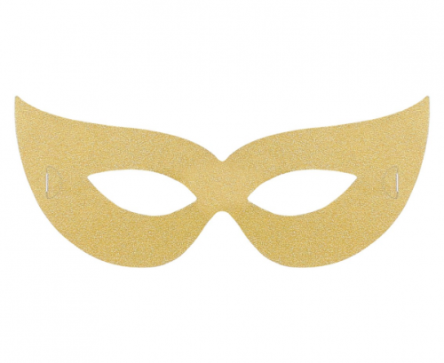 Paper masks, gold, 4pcs