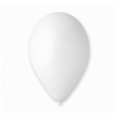 Balloon A80 pastel 9, white, 100 pieces