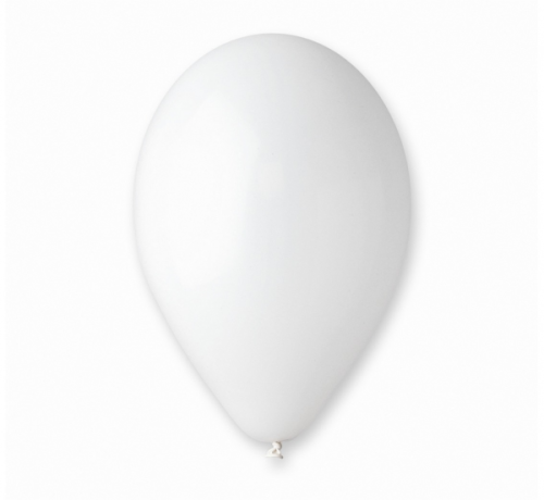 Balloon A80 pastel 9, white, 100 pieces