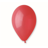 Balloon A80 pastel 9, red, 100 pieces