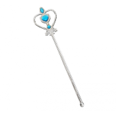 Silver Wand with blue stones, 32 cm